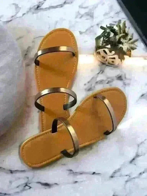 Two Strand Gun Metal Flats - cunei